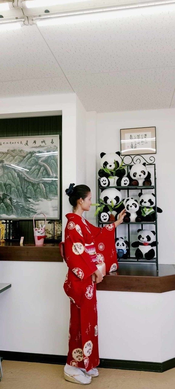 着物での記念撮影